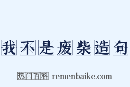 我不是废柴造句是什么意思的图片
